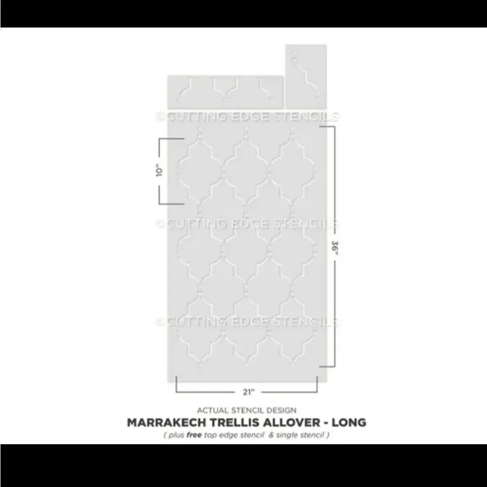 Large wall stencil trellis pattern
